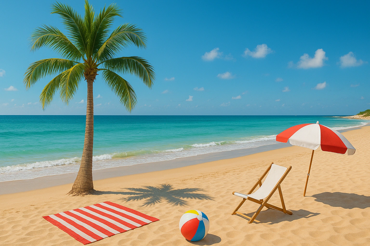 Summer Beach Scene